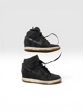 Nike Women’s Black Suede Wedge High-Top Sneakers